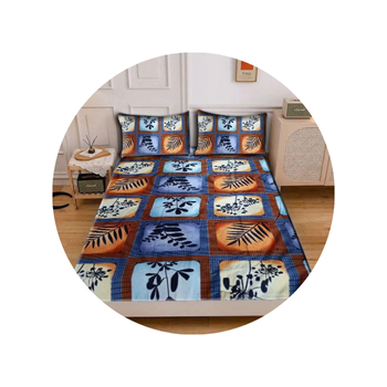 Multi Colour Shades Bed Sheet (Double)